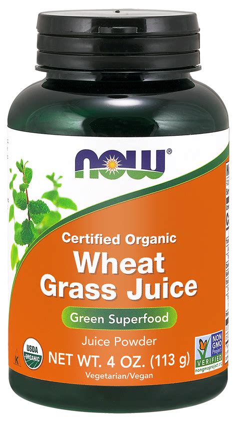 Wheat Grass Juice Powder, Organic – 113 g – NOW