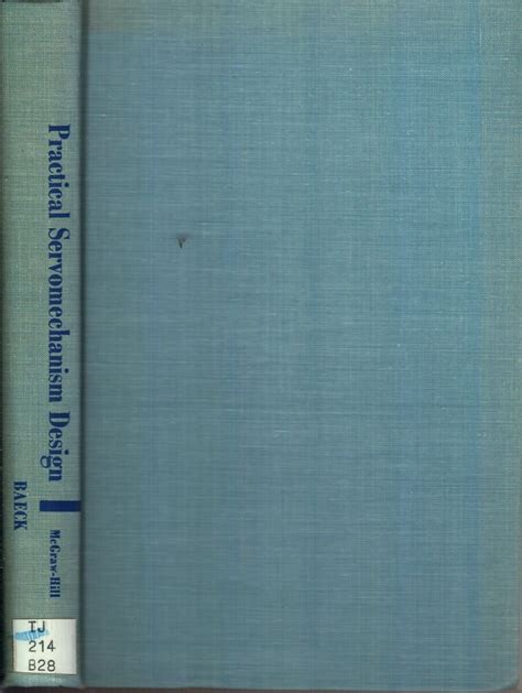 Practical Servomechanism Design By Baeck, H.S. | eBay