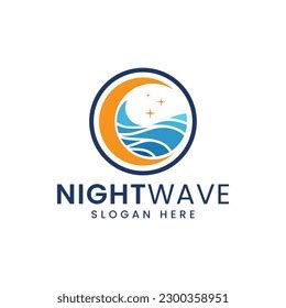 Logo Depicts Atmosphere Night Sea Stock Vector (Royalty Free ...