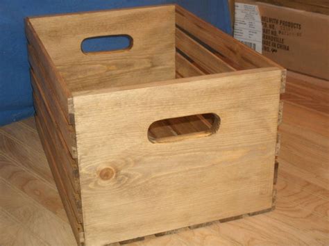 Wood Crate Large Wood Crate 18 Wooden Crate American - Etsy