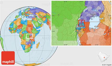 Political Location Map of Kabale Municipality