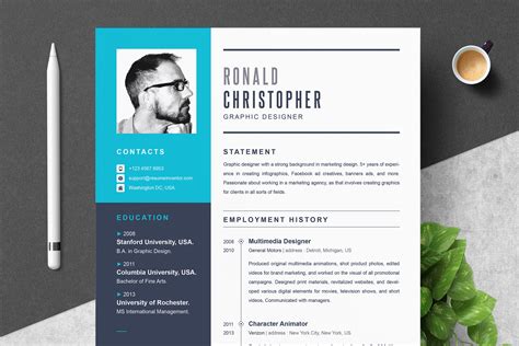 Graphic Designer Resume Template - Graphicfy