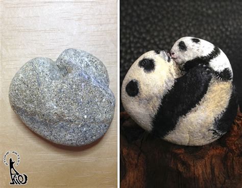 Japanese Artist Turns Stones Into Paintings That Feauture Realistic Animals - Art-Sheep