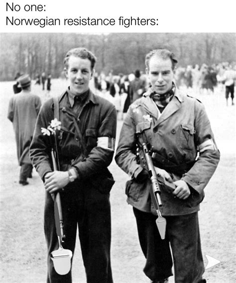 Norwegian resistance fighters ca 1945 decolourized : r/Military