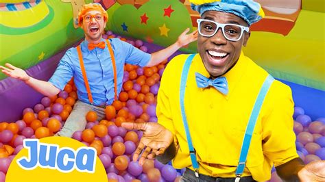 🟡 Blippi Apresenta JUCA! 🔵| Juca e Blippi Brincam na Pophaus! | Vídeos Educativos em Português ...