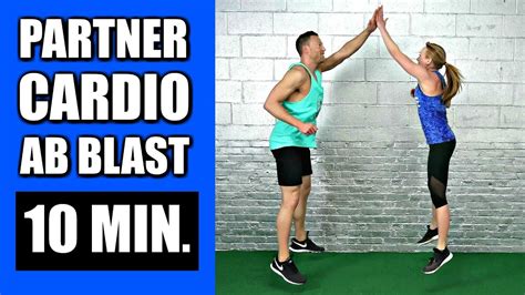 10 MINUTE PARTNER WORKOUT WITH CARDIO ABS EXERCISES | Fat Burning Bodyweight Partner Workout ...