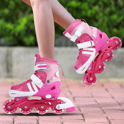 Kids Inline Skates Adjustable Roller Blades Shoes Sport