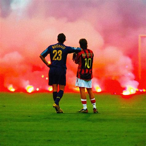 Materazzi and Rui Costa - Milan Derby | Football, Inter milan, Milan