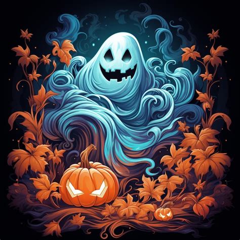 Premium AI Image | ghost halloween theme