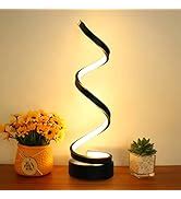 LENIVER Spiral LED Table Lamp, 10W 3 Colors Dimmable Modern Bedside ...