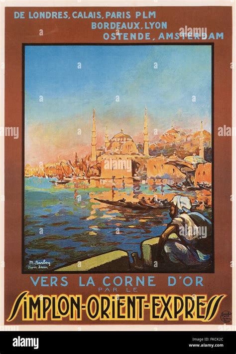 1920s France Simplon Orient-Express Poster Stock Photo - Alamy