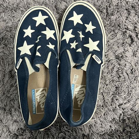 Slip on vans - size women's 7.5 - not worn much -... - Depop