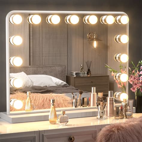 Buy Keonjinn Large Vanity Mirror with Lights and Bluetooth Speaker ...