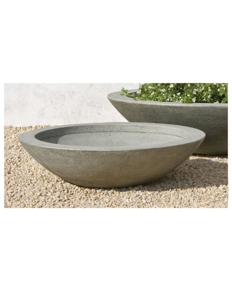 Cast Stone Low Zen Bowl Planters Medium Kinsey Garden Decor