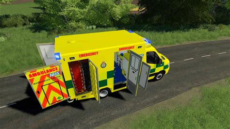 FS19 UK Real Ambulance Reskin v1.0 - FS 19 Vehicles Mod Download