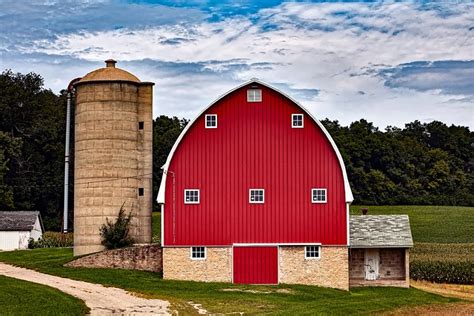 Wisconsin Red Barn Silo · Free photo on Pixabay