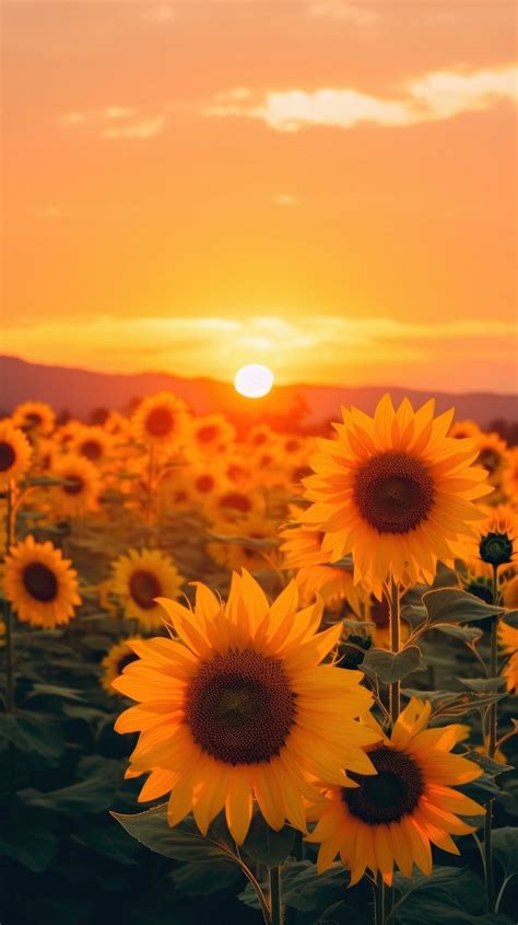 Sunset sky sunflower landscape outdoors. | Premium Photo - rawpixel