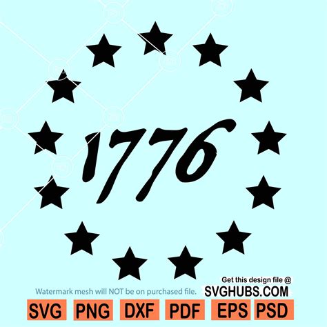 Betsy Ross 1776 svg, 13 Star Betsy Ross American Flag svg