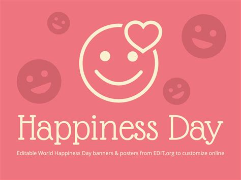 International Day of Happiness Poster Templates