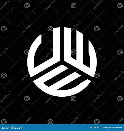 UWE Letter Logo Design on Black Background. UWE Creative Initials ...