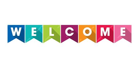 Premium Vector | Colorful welcome design template. welcome letters banner. welcome text design