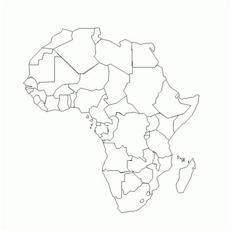 The Continent Of Africa Coloring Page - Coloring Home