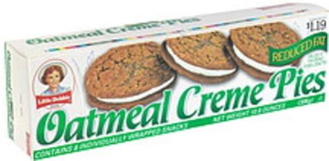 Little Debbie Oatmeal Creme Pie - 2.5 oz, Nutrition Information | Innit