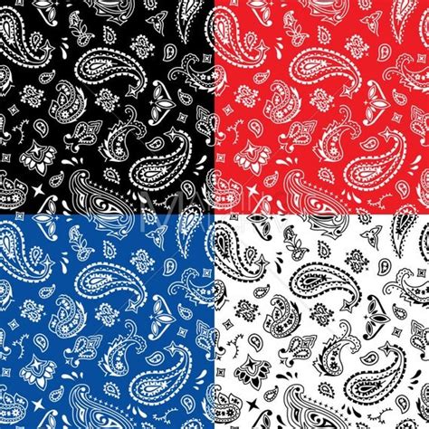 Bandana Seamless Pattern Vector Clipart Illustration.