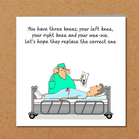 Funny Knee Replacement Surgery Card Get Well Soon Card Operation ...