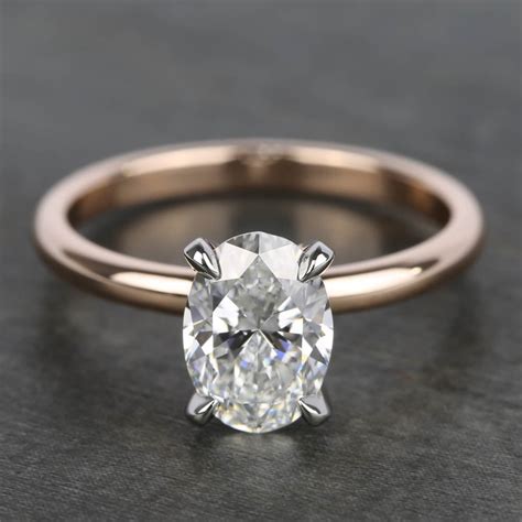 1.4 Carat Oval Cut Diamond Ring With Claw Prongs