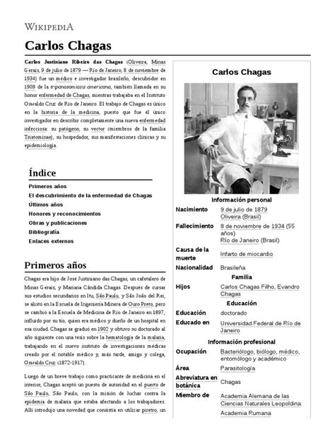 Carlos Chagas | PDF | Medicina | Ciencias de la Salud