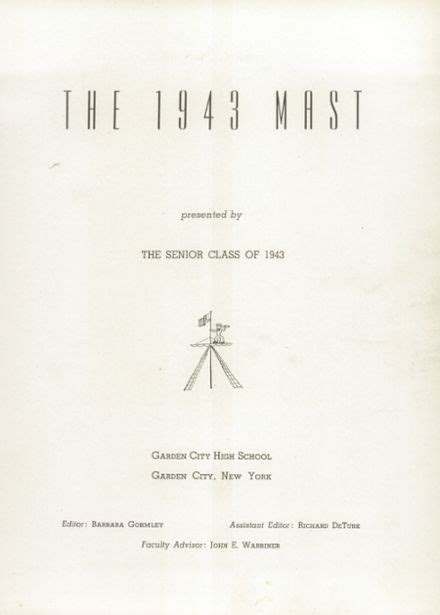 Explore 1943 Garden City High School Yearbook, Garden City NY - Classmates