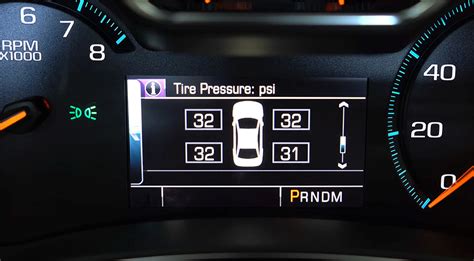 Chevy Impala low tire pressure warning light causes, how to reset