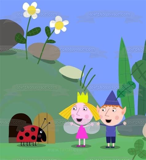 Ben and Holly's Little Kingdom Gaston the Ladybird Flowers Edible Cake – A Birthday Place