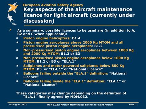 PPT - 66.022: Aircraft Maintenance Licence for Light Aircraft ...