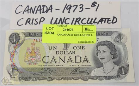 26) 1973 CANADIAN $1 DOLLAR BILL