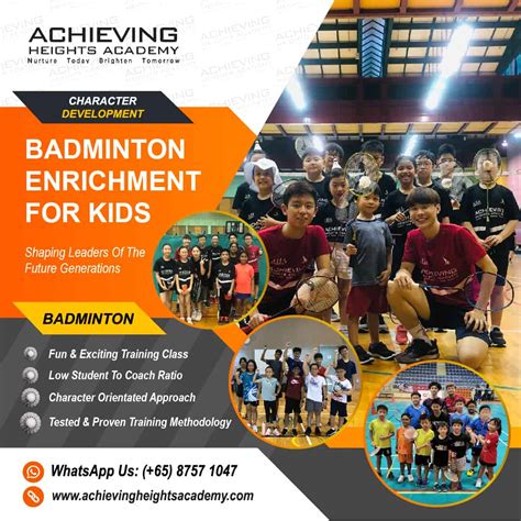 Quality Kids Badminton Training Lessons For Beginners (Enrichment ...