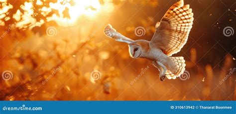 Barn Owl Tyto Alba 4 Months Old Flying Stock Illustration | CartoonDealer.com #293682442