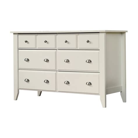 Sauder Shoal Creek Soft White 6-Drawer Double Dresser at Lowes.com