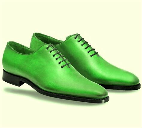 Men Genuine Premium Leather Oxford Green Color Plain Toe Formal Dress Shoes on Storenvy