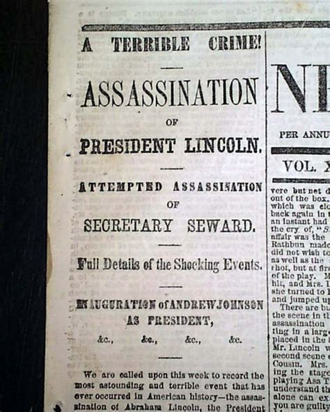 Historic ABRAHAM LINCOLN ASSASSINATION Ford's Theater J.W. Booth 1865 ...