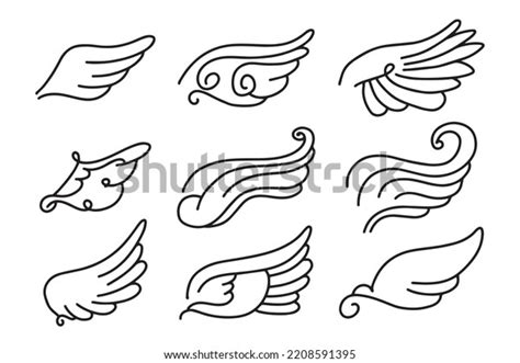 Sketch Angel Wings Angel Feather Wing Stock Vector (Royalty Free ...