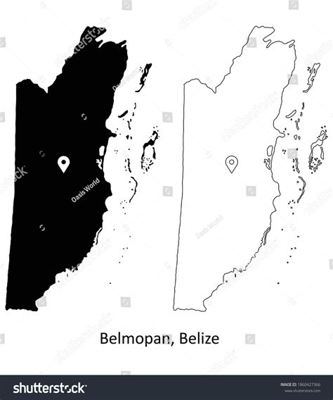 Belmopan Belize Detailed Country Map Location Stock Vector (Royalty Free) 1860427366 | Shutterstock