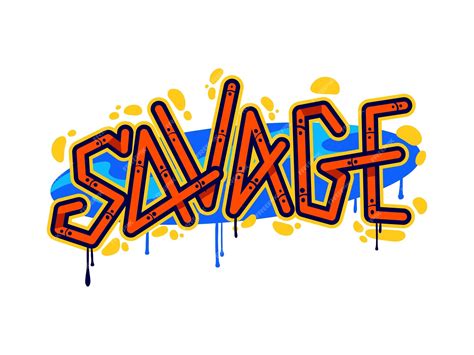 Premium Vector | Savage graffiti street art and urban style lettering ...