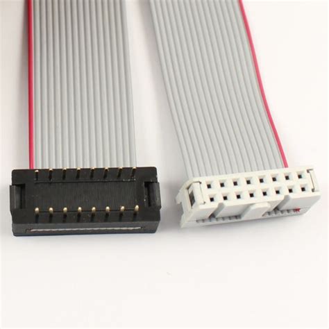 2Pcs IDC Male 16 Pin Connector To IDC Female 16Pin Flat Ribbon Cable ...