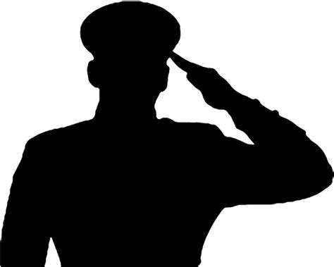 Soldier Saluting Silhouette Png