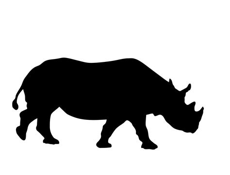 Rhino Silhouette Clipart Free Stock Photo - Public Domain Pictures