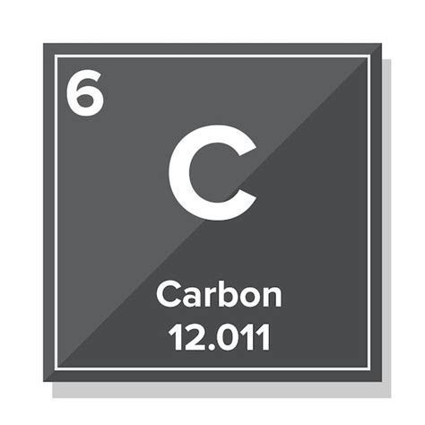 Premium Vector | Carbon Element, the concept of chemistry. Periodic ...