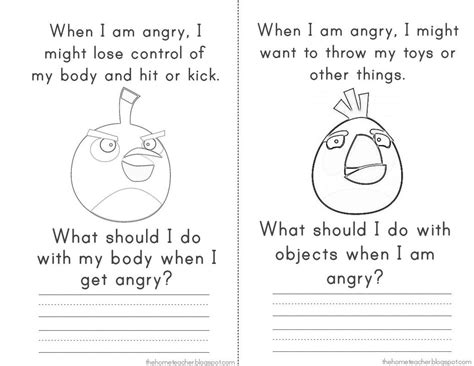 Child Anger Management Worksheets