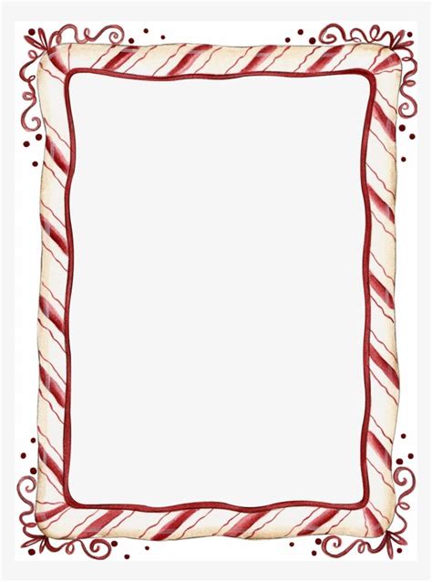 a red and white frame with candy canes on the border, as well as an empty